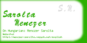 sarolta menczer business card